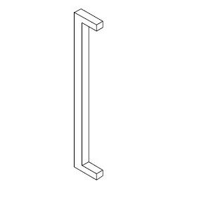 Dorma SS 316 S Square Shaped Pull Handle TGDI, 1025 mm