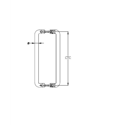 Dorma SS 304 Pull Handle TGDID, 350x25S mm