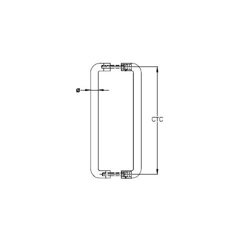 Dorma Satin Finish Pull Handle TGDID, 350x25S