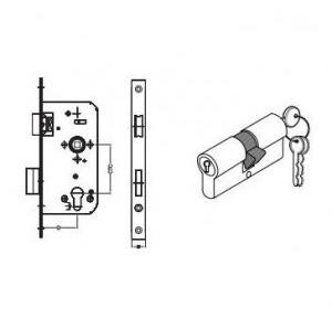 Dorma Satin SS Sash Lock 20x55mm, XL-C 3025 and Euro Profile Cylinder Lock 60mm, XL-C 2010A