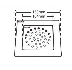 Chilly SS Convertible Ring Grating Square Flat Cut Drain Jali 4-5 Inch, CRG-SSFC-153