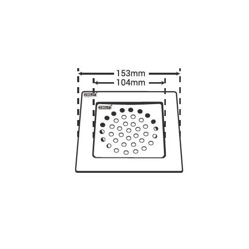 Chilly SS Convertible Ring Grating Square Flat Cut Drain Jali 4-5 Inch, CRG-SSFC-153