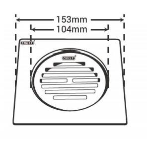 Chilly SS Convertible Ring Grating Square Classic Flat Cut Drain Jali 4-5 Inch, CRG-SCFC-153