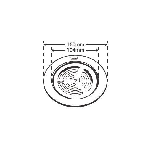 Chilly SS Convertible Ring Grating Round Ringo Design Flat Cut Drain Jali 4-5 Inch, CRG-RRDFC-150