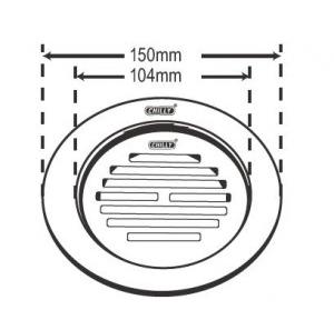 Chilly SS Convertible Ring Grating Round Classic Flat Cut Drain Jali 4-5 Inch, CRG-RCFC-150