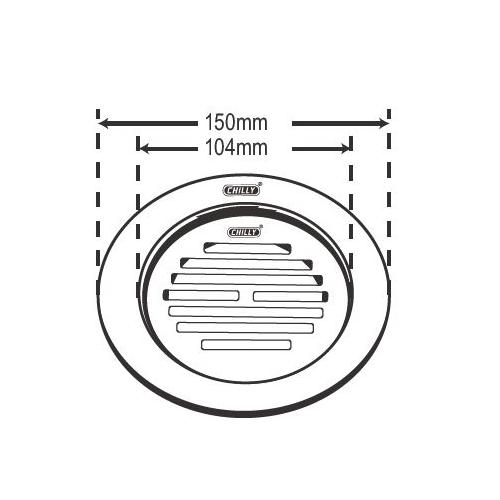 Chilly SS Convertible Ring Grating Round Classic Flat Cut Drain Jali 4-5 Inch, CRG-RCFC-150