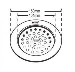 Chilly SS Convertible Ring Grating Round Flat Cut Drain Jali 4-5 Inch, CRG-RFC-150