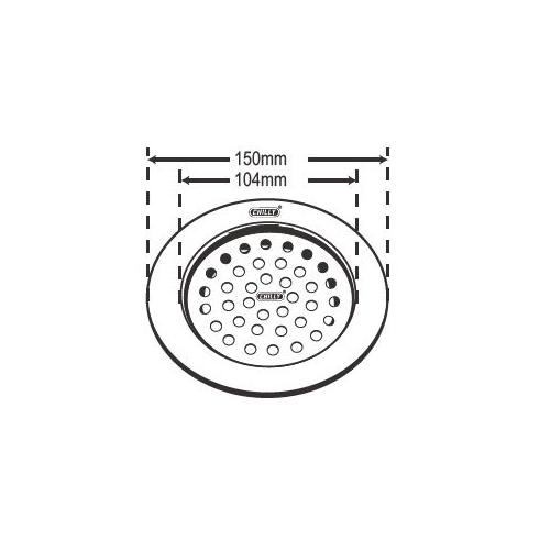 Chilly SS Convertible Ring Grating Round Flat Cut Drain Jali 4-5 Inch, CRG-RFC-150