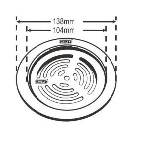 Chilly SS Convertible Ring Grating Round Ringo Design Flat Cut Drain Jali 4 Inch, CRG-RRDFC-138