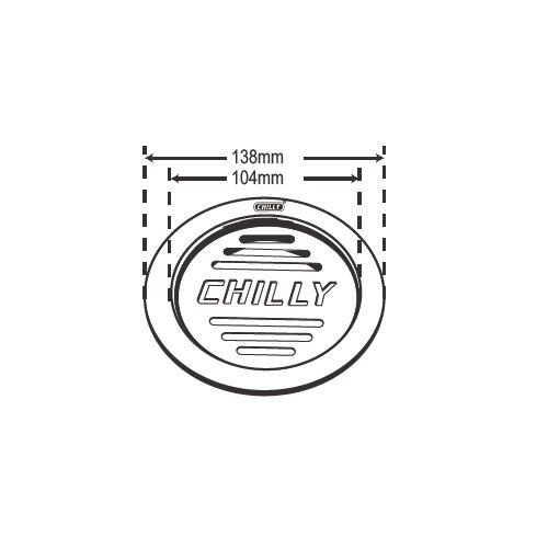 Chilly SS Convertible Ring Grating.Round Signature Design Flat Cut. Drain Jali 4 Inch, CRG-RSDFC-138