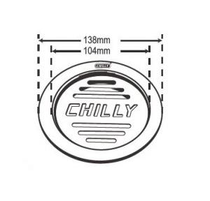 Chilly SS Convertible Ring Grating.Round Signature Design Flat Cut. Drain Jali 4 Inch, CRG-RSDFC-138