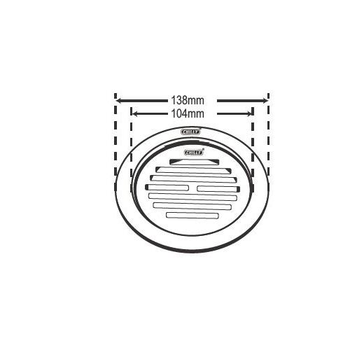 Chilly SS Convertible Ring Grating Round Classic Flat Cut Drain Jali 4 Inch, CRG-RCFC-138