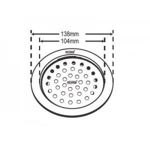 Chilly SS Convertible Ring Grating Round Flat Cut Drain Jali 4 Inch, CRG-RFC-138