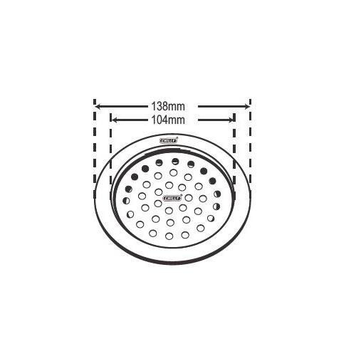 Chilly SS Convertible Ring Grating Round Flat Cut Drain Jali 4 Inch, CRG-RFC-138