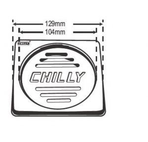 Chilly SS Convertible Ring Grating Square Signature Design Drain Jali 4 Inch, CRG-SSD-129