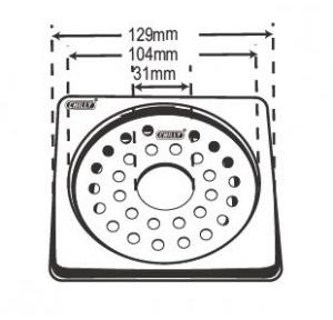 Chilly SS Convertible Ring Grating Square Gypsy Drain Jali 4 Inch, CRG-SG-129