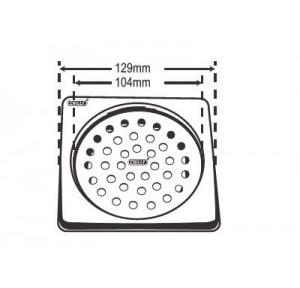 Chilly SS Convertible Ring Grating Square Drain Jali 4 Inch, CRG-S-129