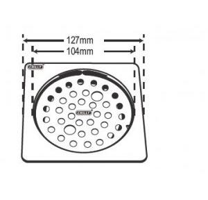 Chilly SS Convertible Ring Grating Square Flat Cut with Lock Drain Jali 4 Inch, CRG-SFCL-127