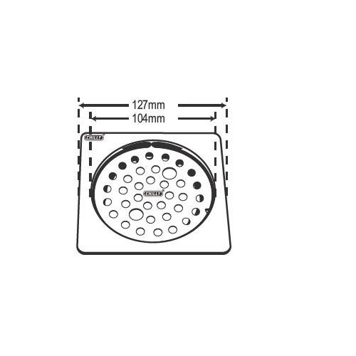 Chilly SS Convertible Ring Grating Square Flat Cut with Lock Drain Jali 4 Inch, CRG-SFCL-127