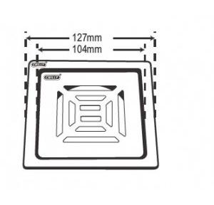 Chilly SS Convertible Ring Grating Square Ringo Design Flat cut Drain Jali 4 Inch, CRG-SRDFC-127