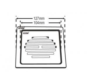 Chilly SS Convertible Ring Grating Square Classic Flat cut Drain Jali 4 Inch, CRG-SSCFC-127