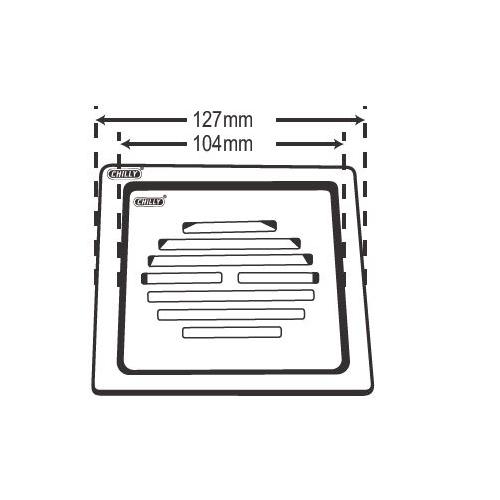 Chilly SS Convertible Ring Grating Square Classic Flat cut Drain Jali 4 Inch, CRG-SSCFC-127