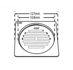 Chilly SS Convertible Ring Grating Square Classic Flat cut Drain Jali 4 Inch, CRG-SCFC-127