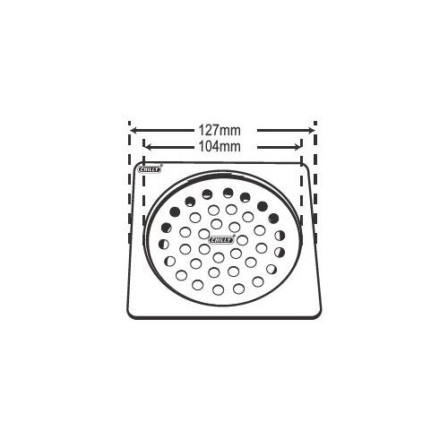 Chilly SS Convertible Ring Grating Square Flat cut Drain Jali 4 Inch, CRG-SFC-127