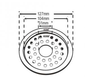 Chilly SS Gypsy Convertible Round Ring Grating Drain Jali 4 Inch, CRG-RG-127