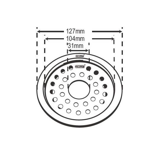 Chilly SS Gypsy Convertible Round Ring Grating Drain Jali 4 Inch, CRG-RG-127