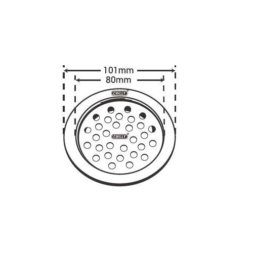 Chilly SS Convertible Ring Grating Round Drain Jali 3 Inch, CRG-R-101