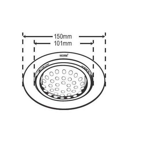 Chilly SS Sanitroking Round Gloss Finish Drain Jali 4-5 Inch, SK-R-150