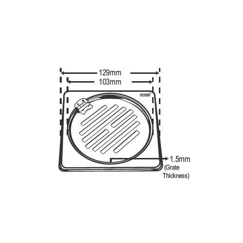 Chilly SS Sanitroking Square Golden Classic With Hinge Matt Finish Drain Jali 4-5 Inch, SK-SGCH-129