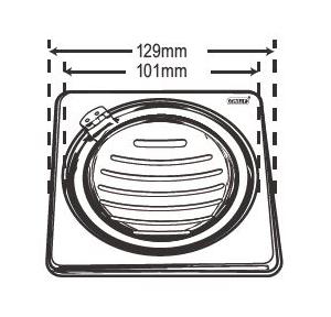 Chilly SS Sanitroking Square Classic Gloss Finish Drain Jali 4 Inch, SK-SC-129