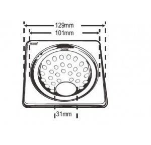 Chilly SS Sanitroking Square Gypsy Gloss Finish Drain Jali 4 Inch, SK-SG-129