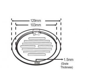 Chilly SS Sanitroking Round Golden Classic With Hinge Matt Finish Drain Jali 4 Inch, SK-RGCH-129