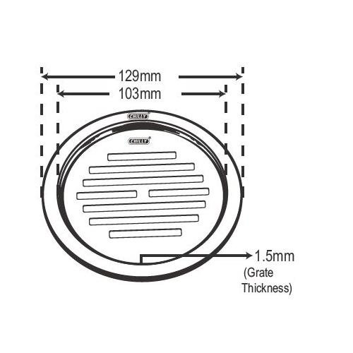 Chilly SS Sanitroking Round Golden Classic Matt Finish Drain Jali 4 Inch, SK-RGC-129