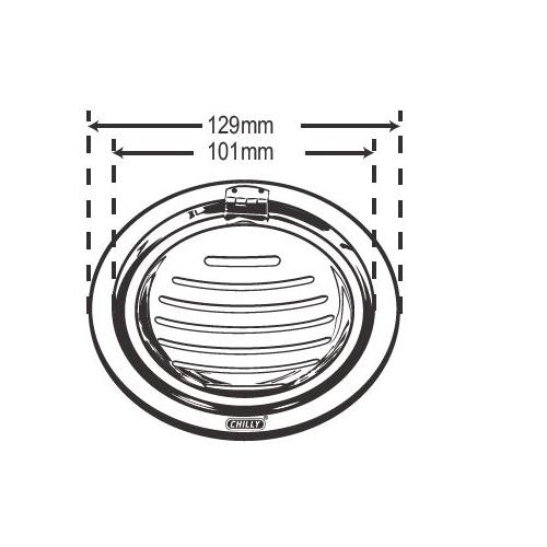 Chilly SS Sanitroking Round Classic Matt Finish Drain Jali 4 Inch, SK-RC-129