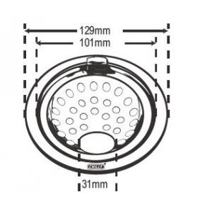 Chilly SS Sanitroking Round Gypsy With Hinge Matt Finish Drain Jali 4 Inch, SK-RGH-129