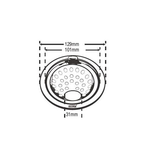 Chilly SS Sanitroking Round Gypsy With Hinge Matt Finish Drain Jali 4 Inch, SK-RGH-129