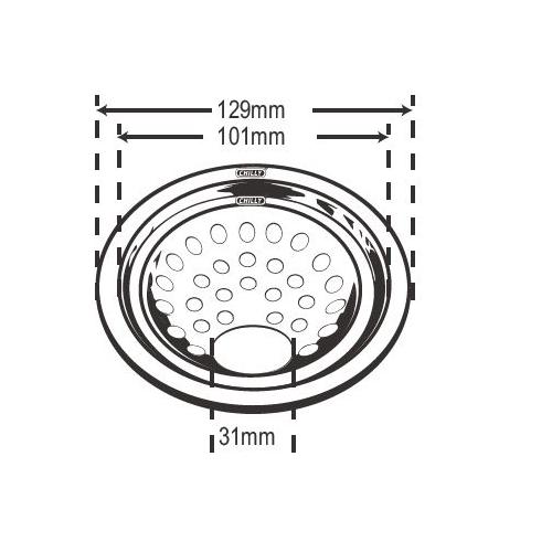 Chilly SS Sanitroking Round Gypsy Matt Finish Drain Jali 4 Inch, SK-RG-129