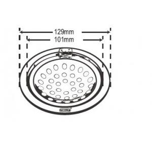 Chilly SS Sanitroking Round With Hinge Matt Finish Drain Jali 4 Inch, SK-RH-129