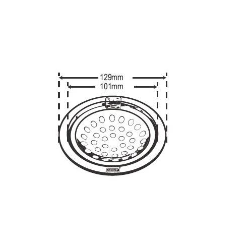 Chilly SS Sanitroking Round With Hinge Matt Finish Drain Jali 4 Inch, SK-RH-129