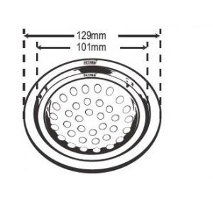 Chilly SS Sanitroking Round Gloss Finish Drain Jali 4 Inch, SK-R-129