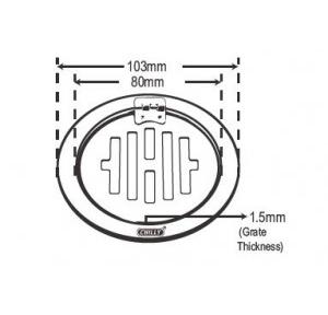 Chilly SS Sanitroking Round Golden Classic Matt Finish Drain Jali 3 Inch, SK-RGC-103