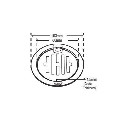 Chilly SS Sanitroking Round Golden Classic Matt Finish Drain Jali 3 Inch, SK-RGC-103