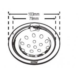 Chilly SS Sanitroking Round With Hinge Matt Finish Drain Jali 3 Inch, SK-RH-103