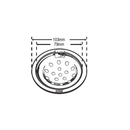 Chilly SS Sanitroking Round With Hinge Matt Finish Drain Jali 3 Inch, SK-RH-103