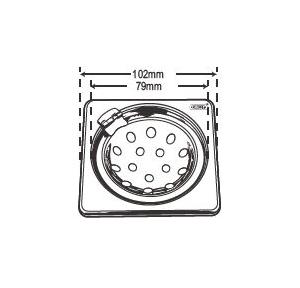 Chilly SS Sanitroking Square With Hinge Matt Finish Drain Jali 3 Inch, SK-SH-102