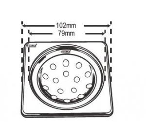 Chilly SS Sanitroking Square Matt Finish Drain Jali 3 Inch, SK-S-102